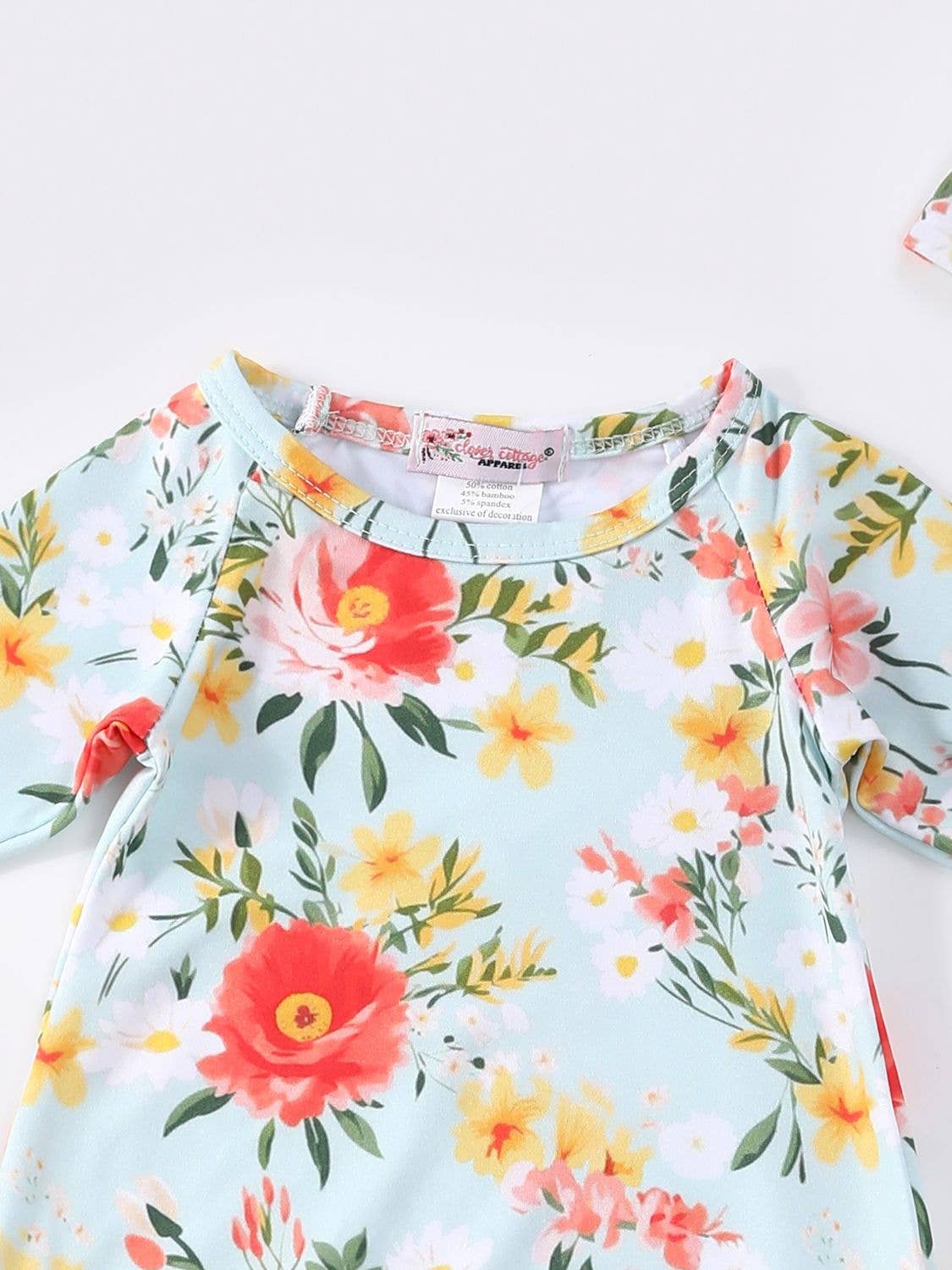 Coral Aqua Baby Gown