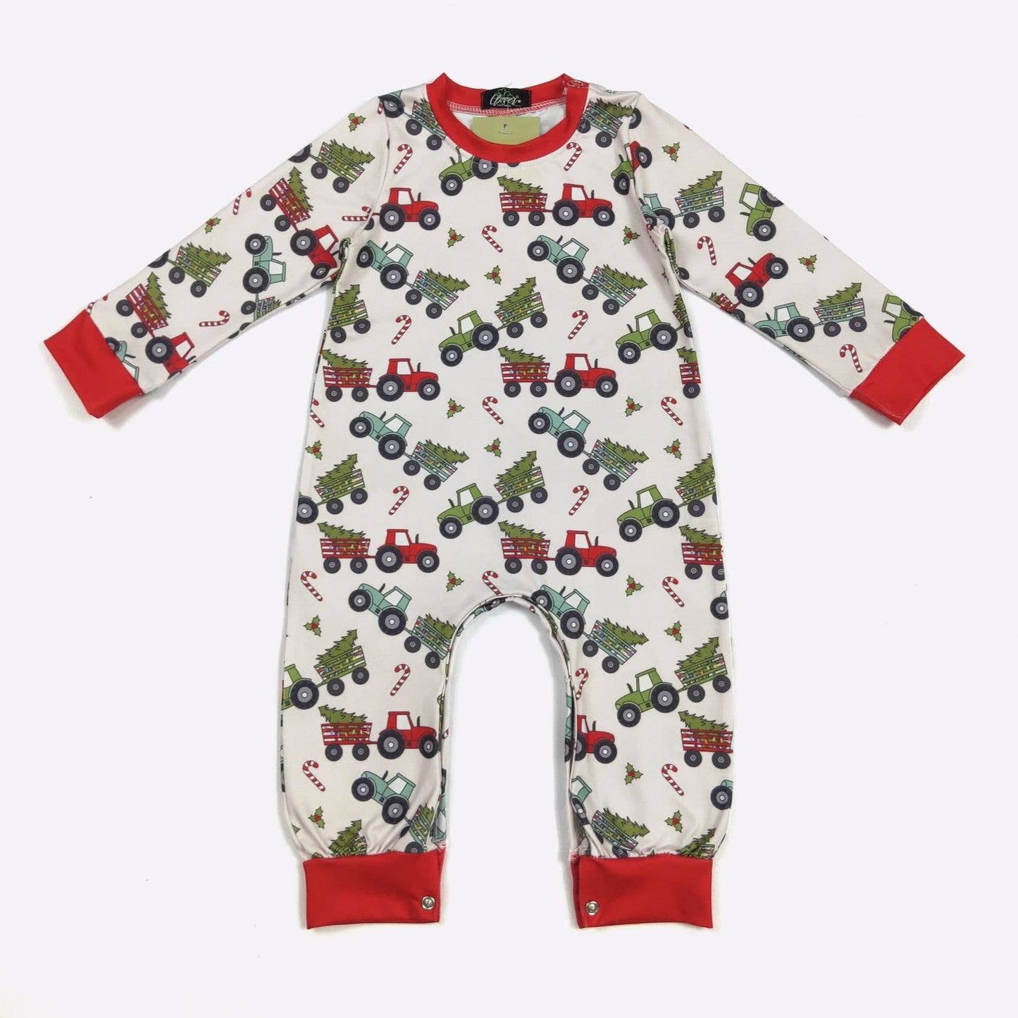 Tractor Tree Pull Boy Romper