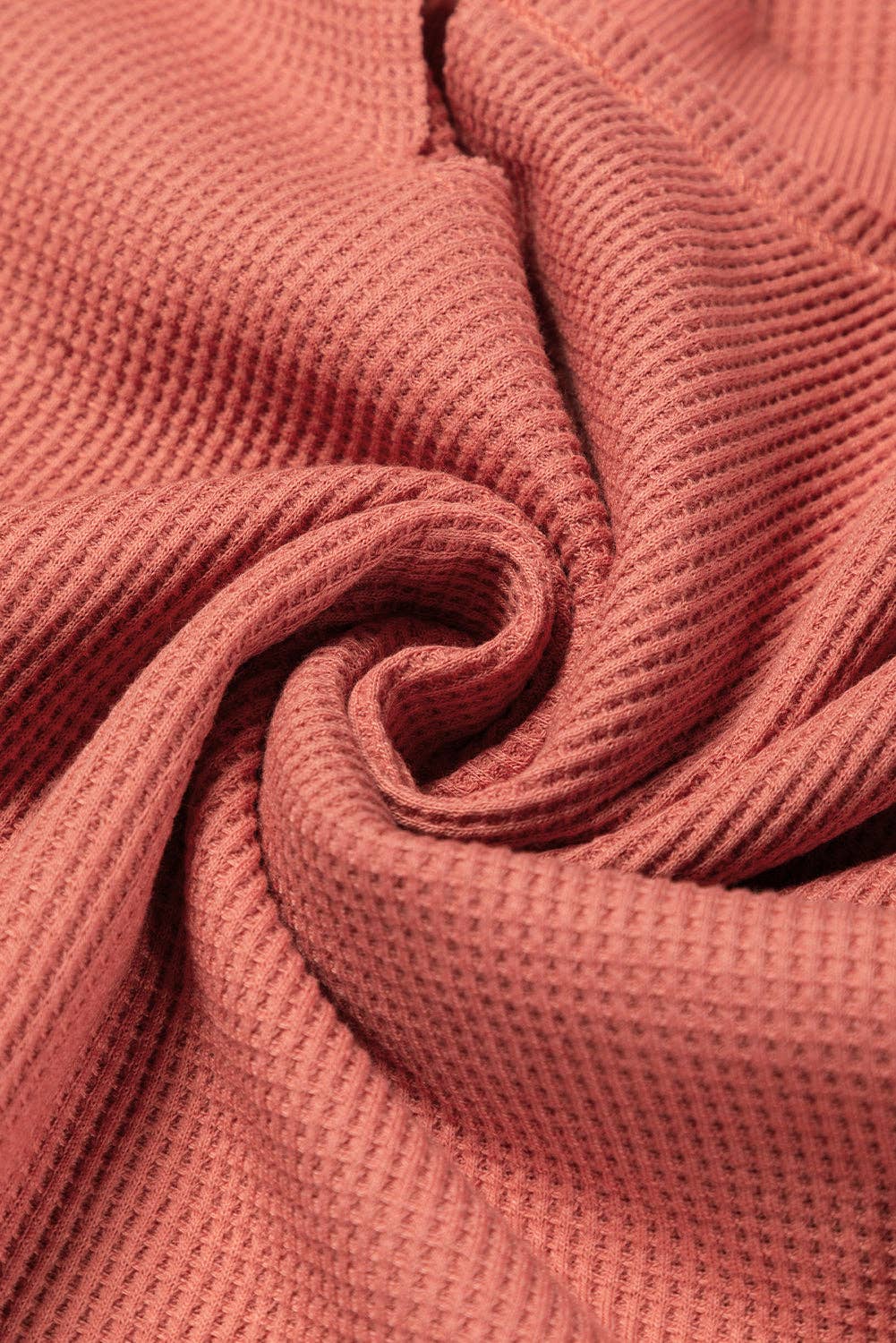 Waffle Knit Reversed Seam Top