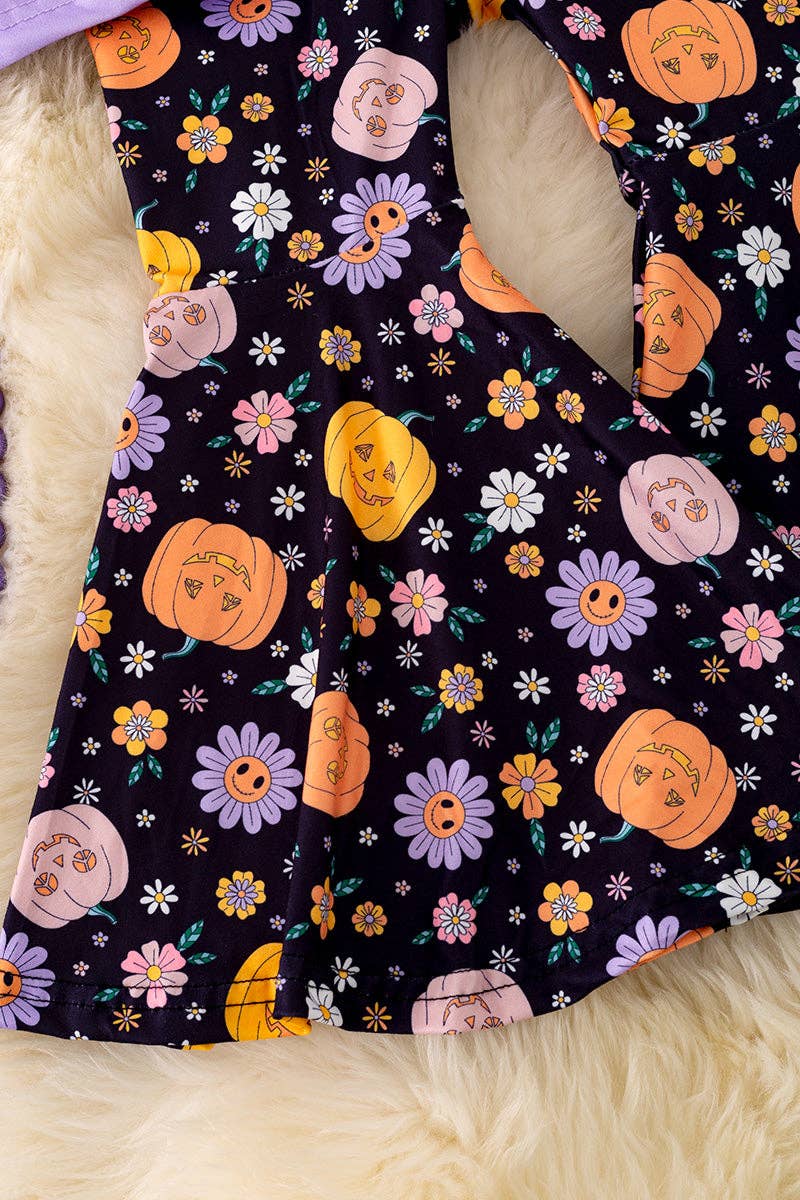 Coquette pumpkin printed top & bell bottoms. OFG41466 JEA