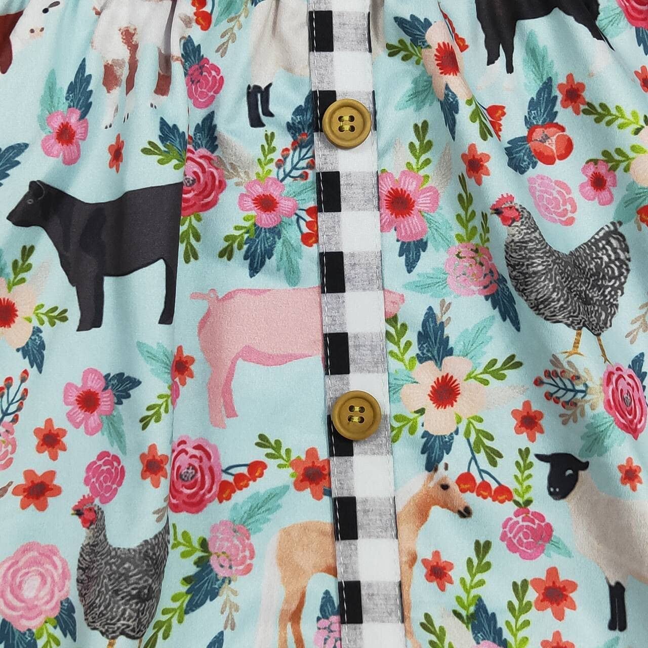 Farm Floral Girls Dress