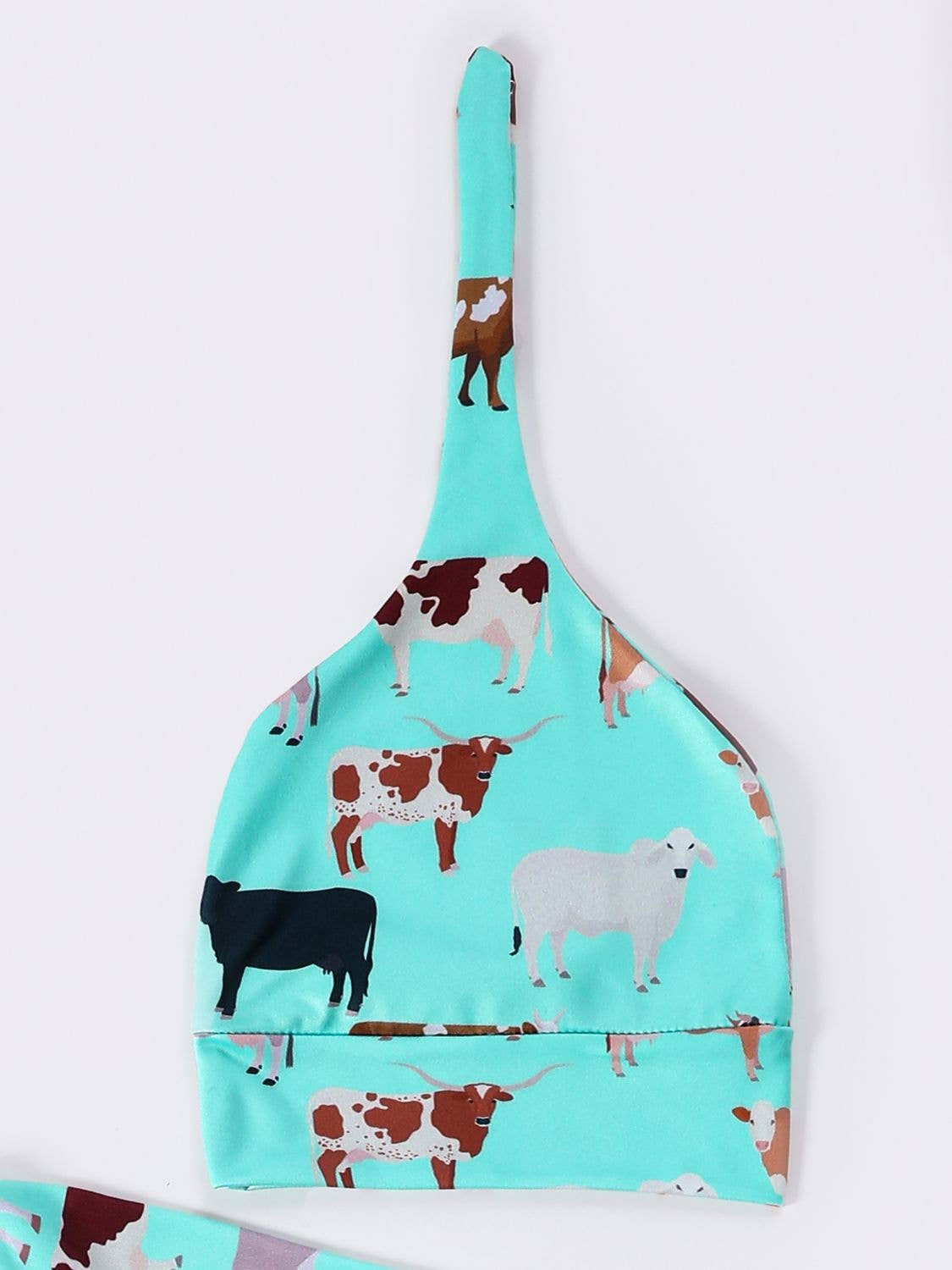 Aqua Cattle Baby Knotted Gown