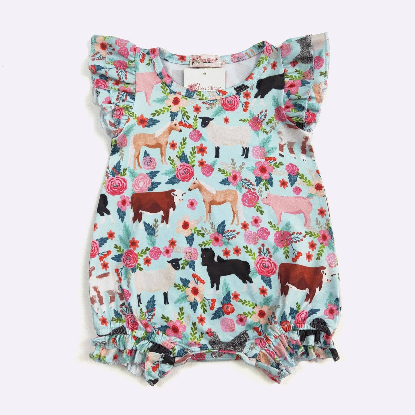 Farm Floral Baby Romper