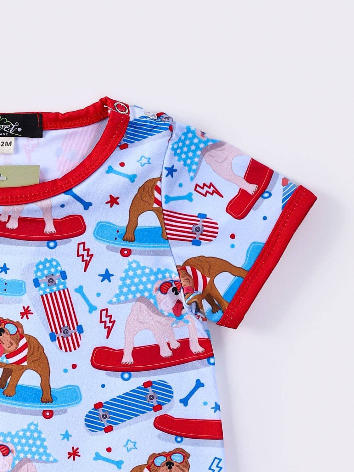 USA Bulldog Boy Romper