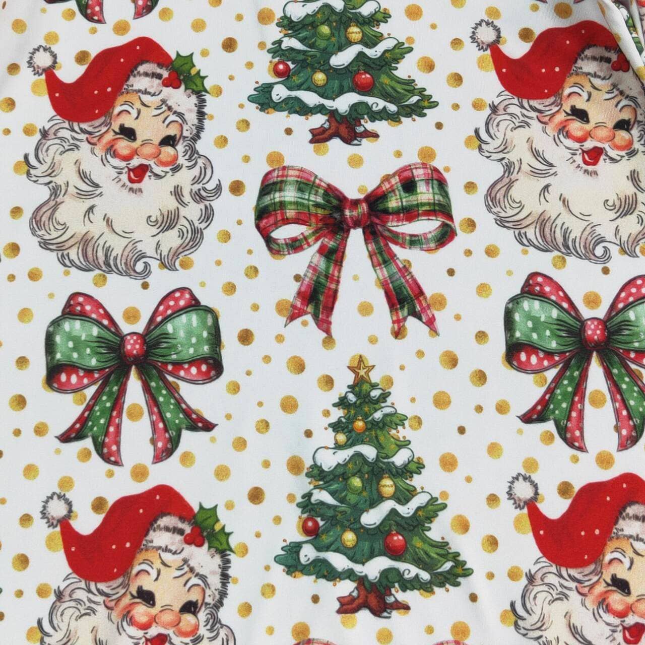 Golden Dot Santa Baby Romper