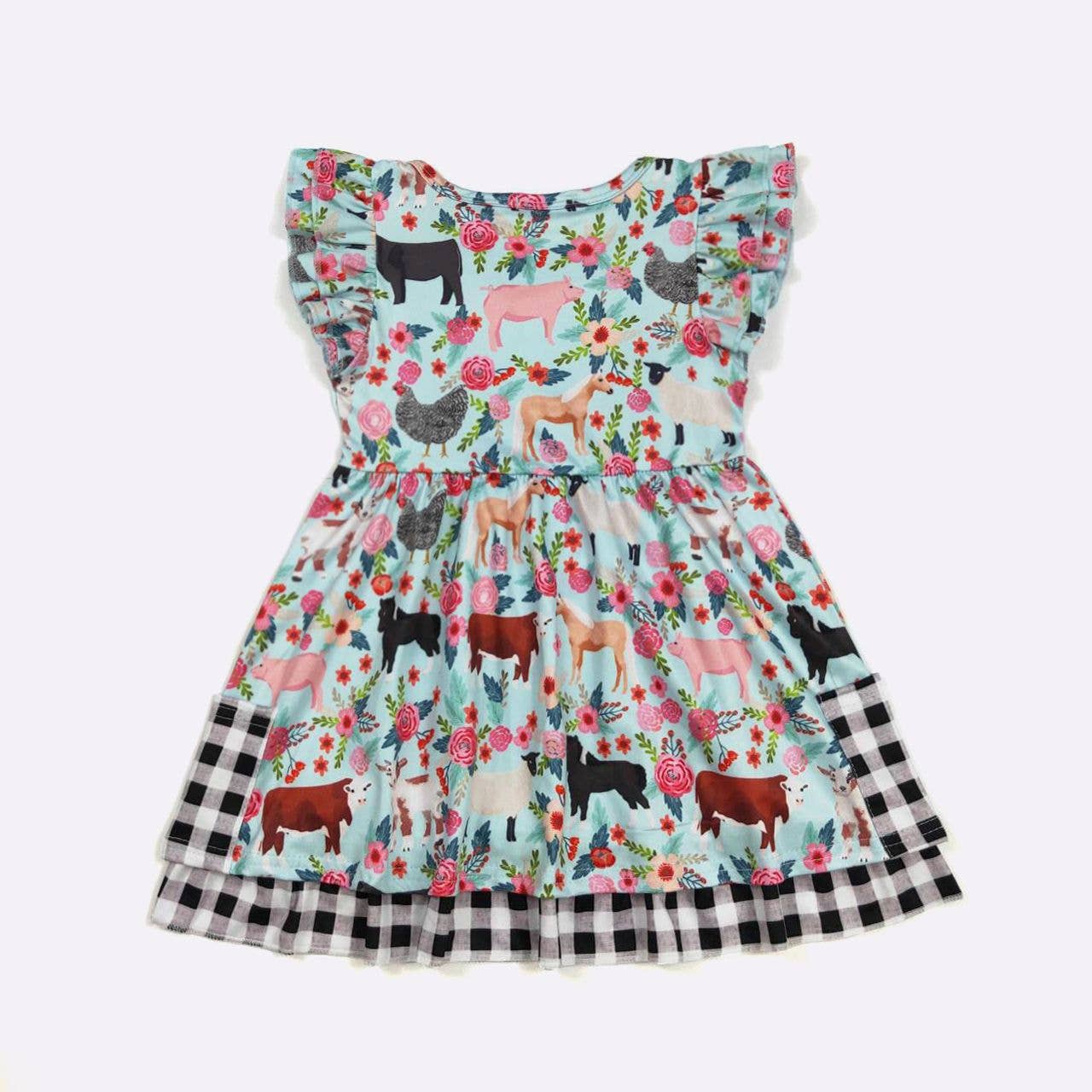 Farm Floral Girls Dress