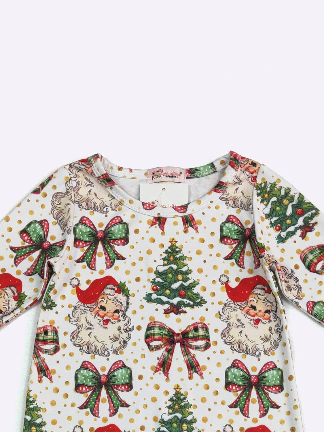 Golden Dot Santa Baby Romper