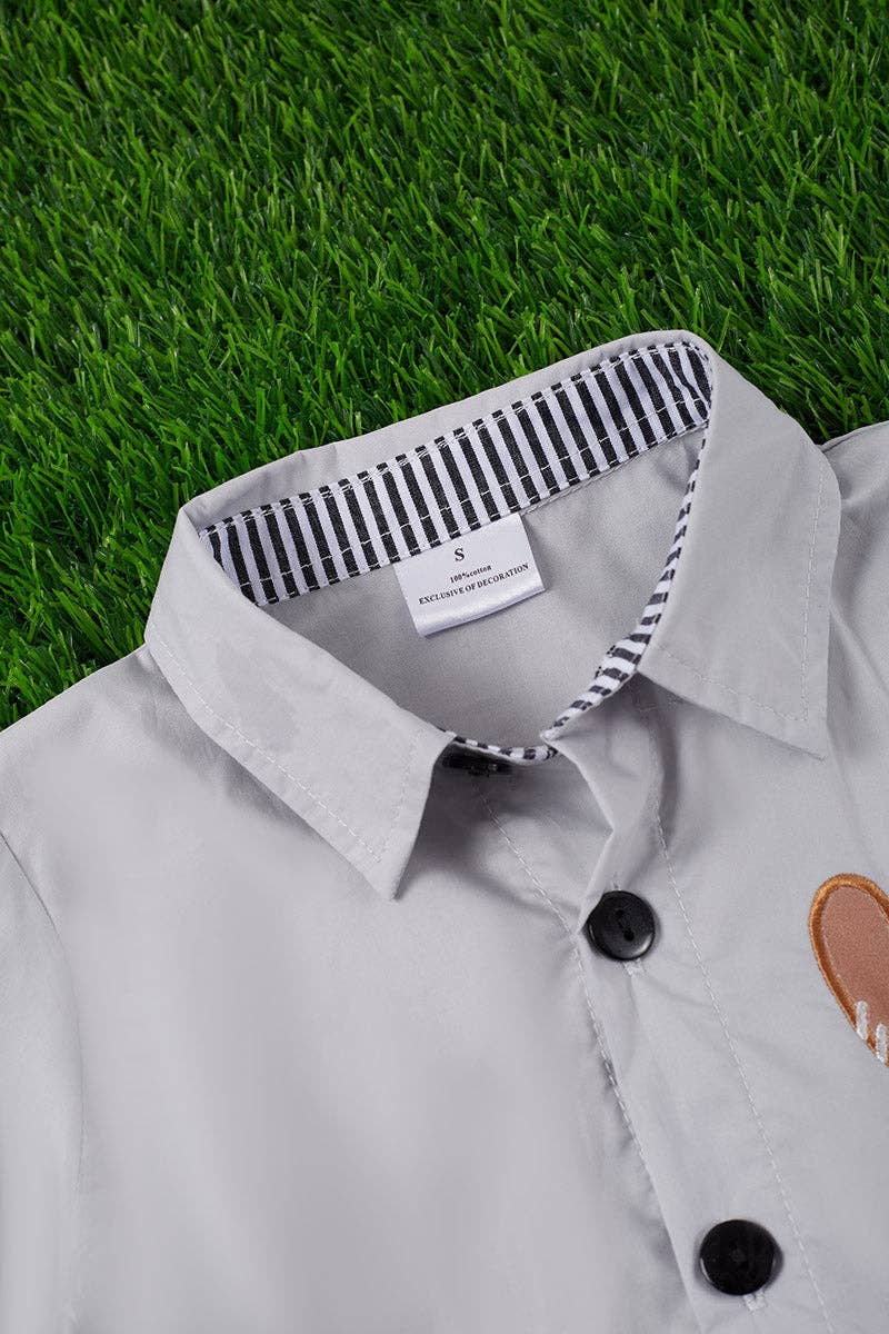 BASEBALL / GAME DAY BUTTON UP COLLAR SHIRT. TPB55113002-AMY
