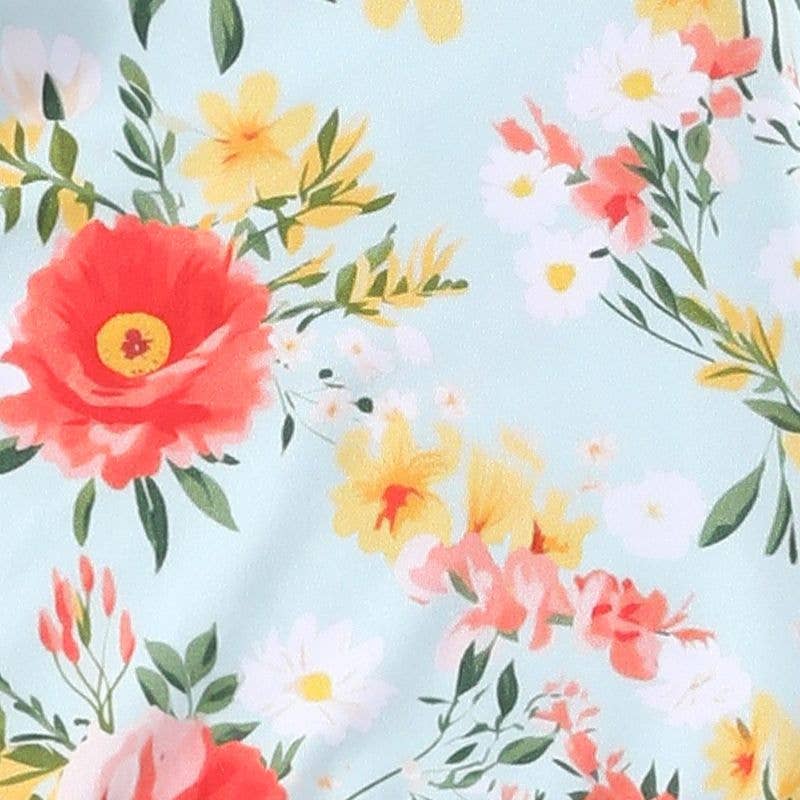 Coral Aqua Baby Gown