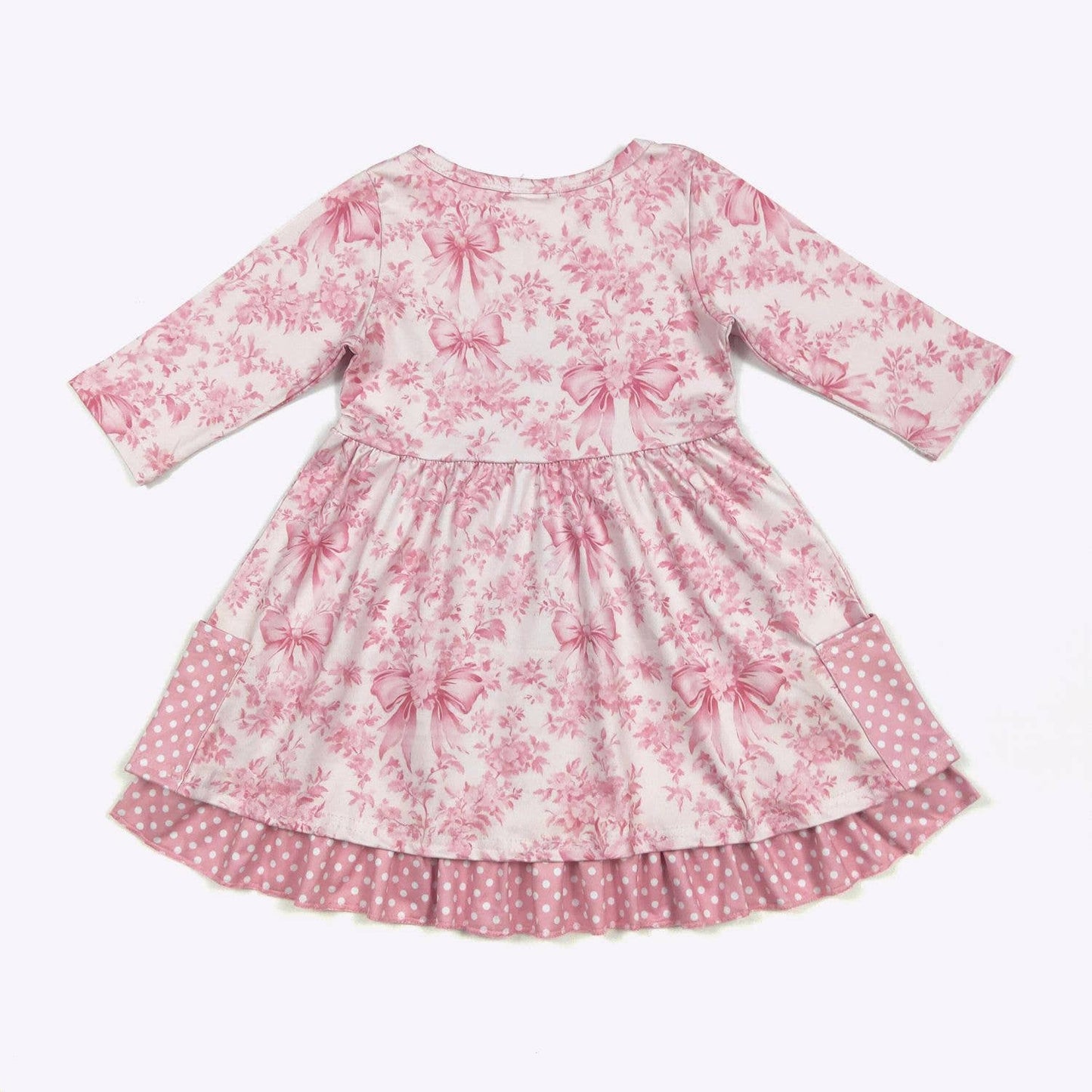 Pink Damask Girls Dress