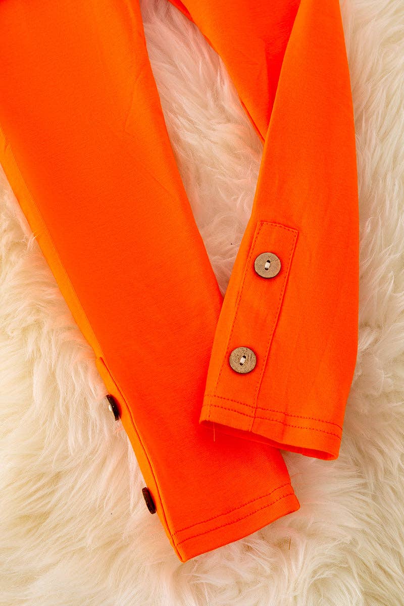 OFG41508 SOL Coquette pumpkin printed tunic & leggings.