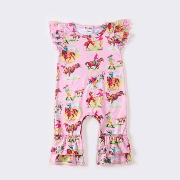 Pink Rodeo Baby Romper