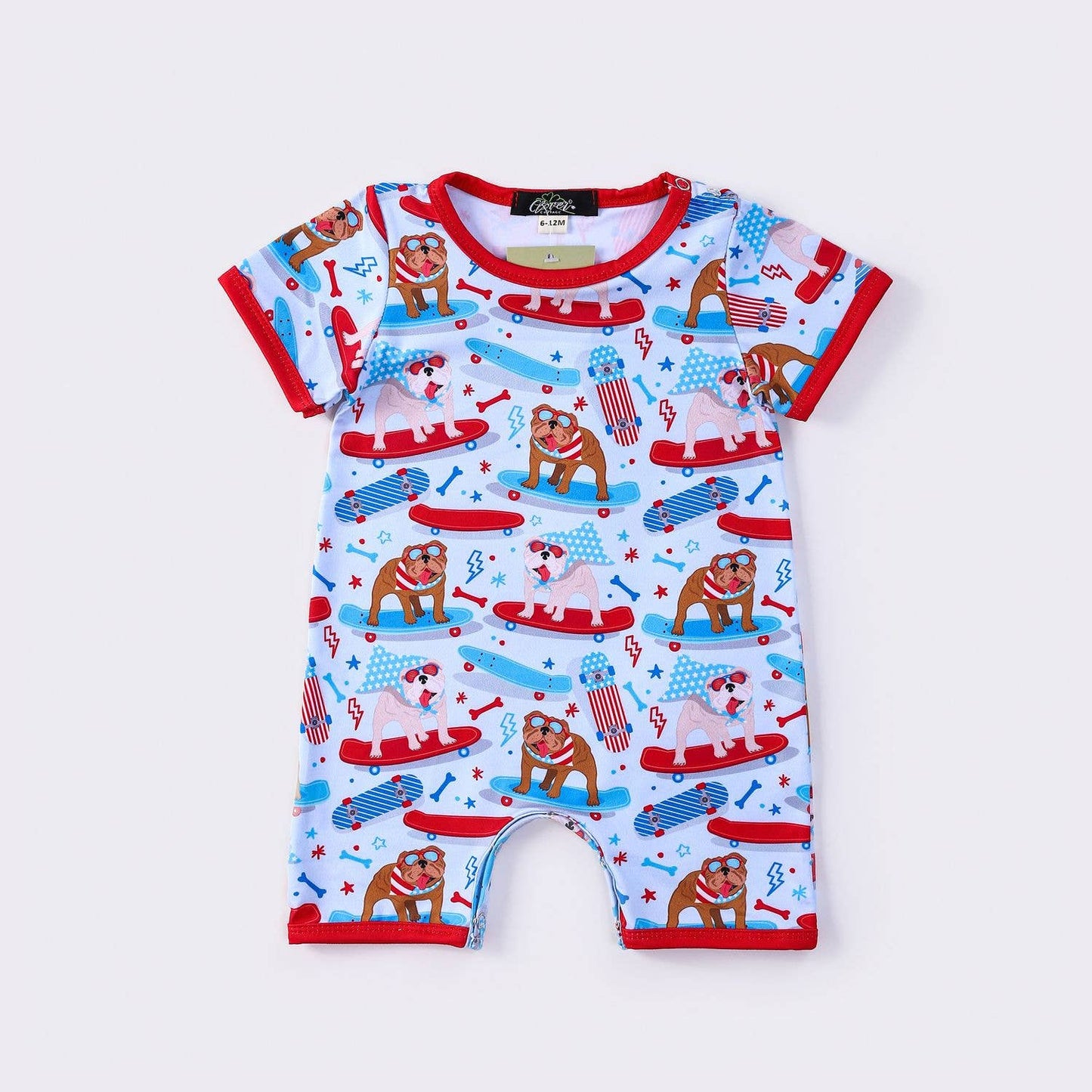 USA Bulldog Boy Romper