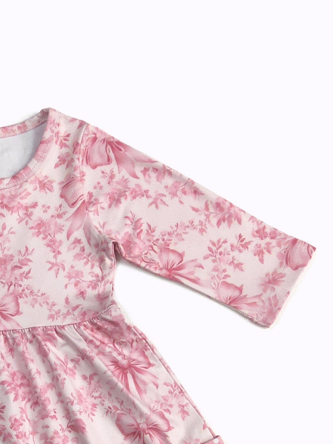 Pink Damask Girls Dress