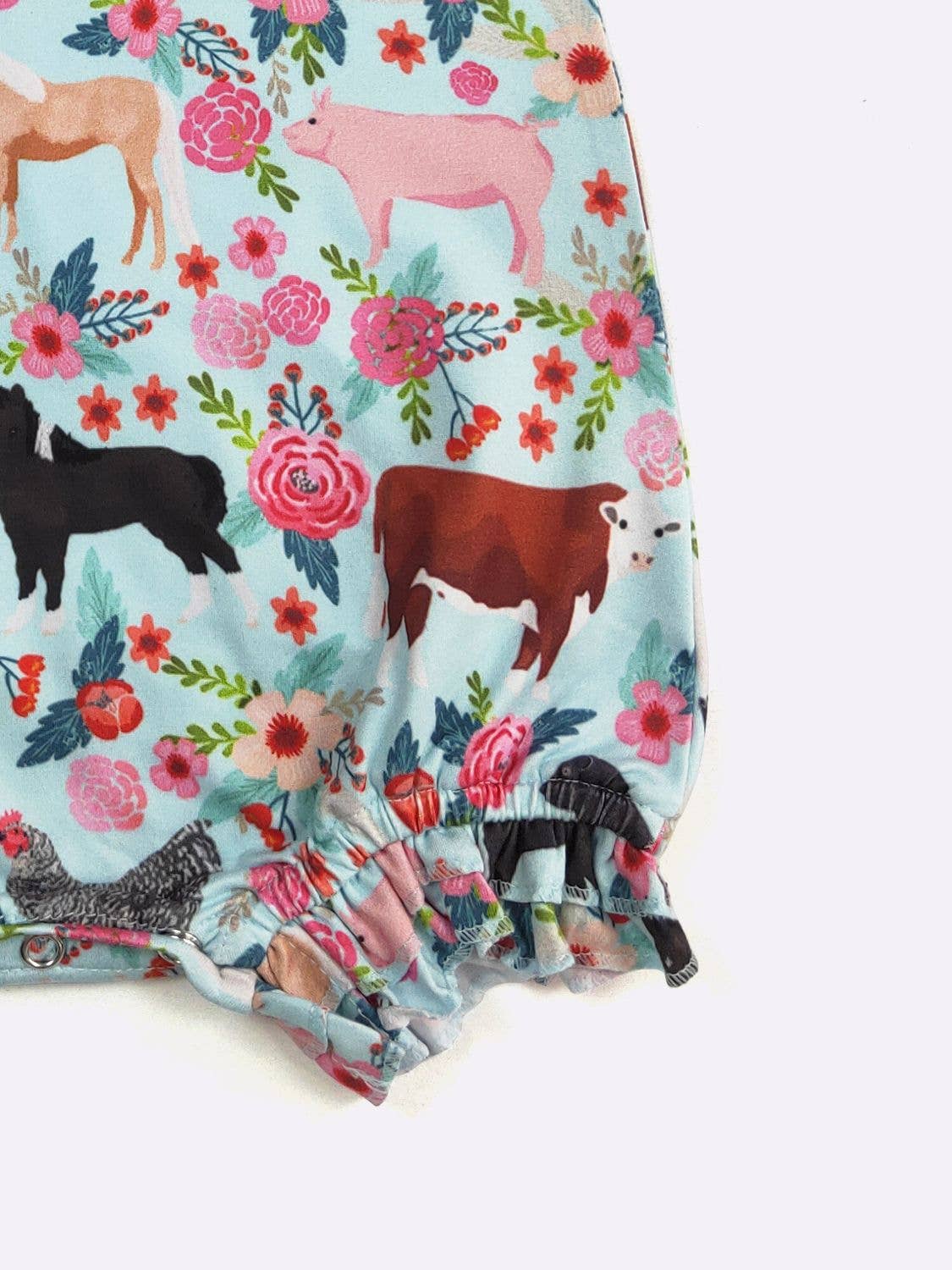 Farm Floral Baby Romper