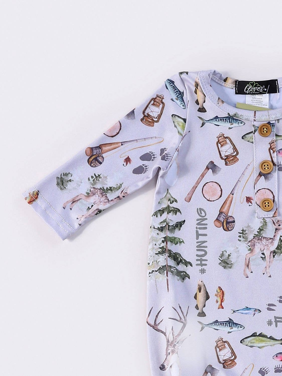 Fishing Baby Knotted Gown
