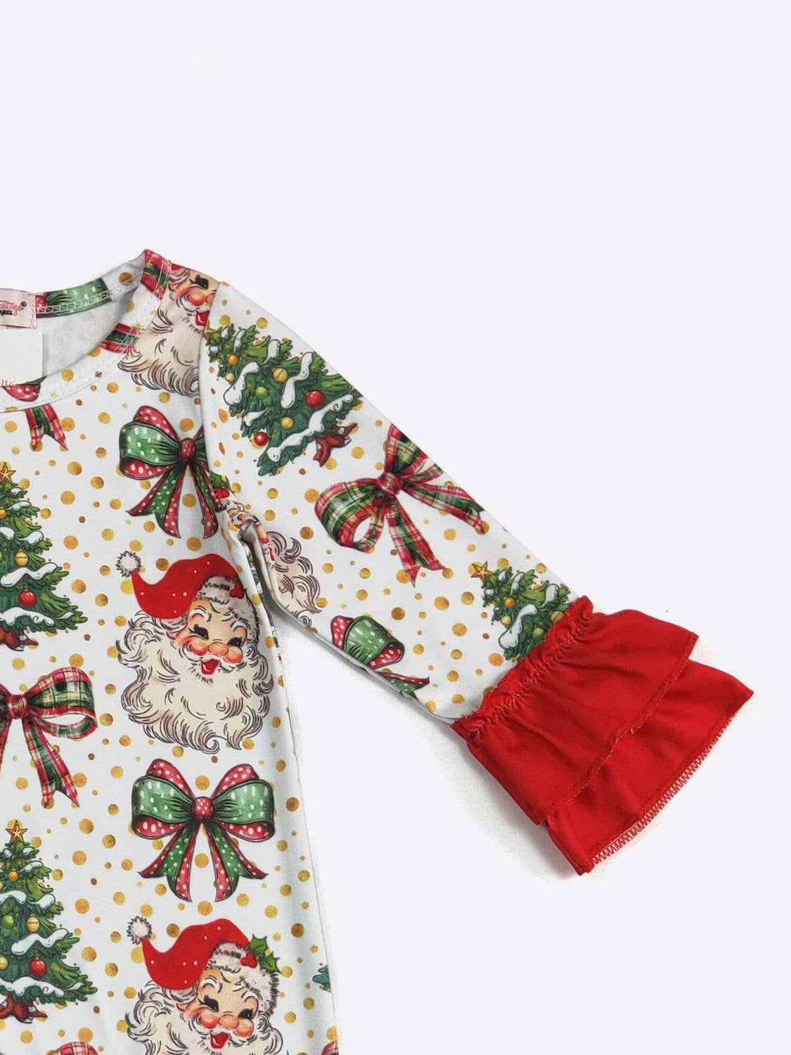 Golden Dot Santa Baby Romper
