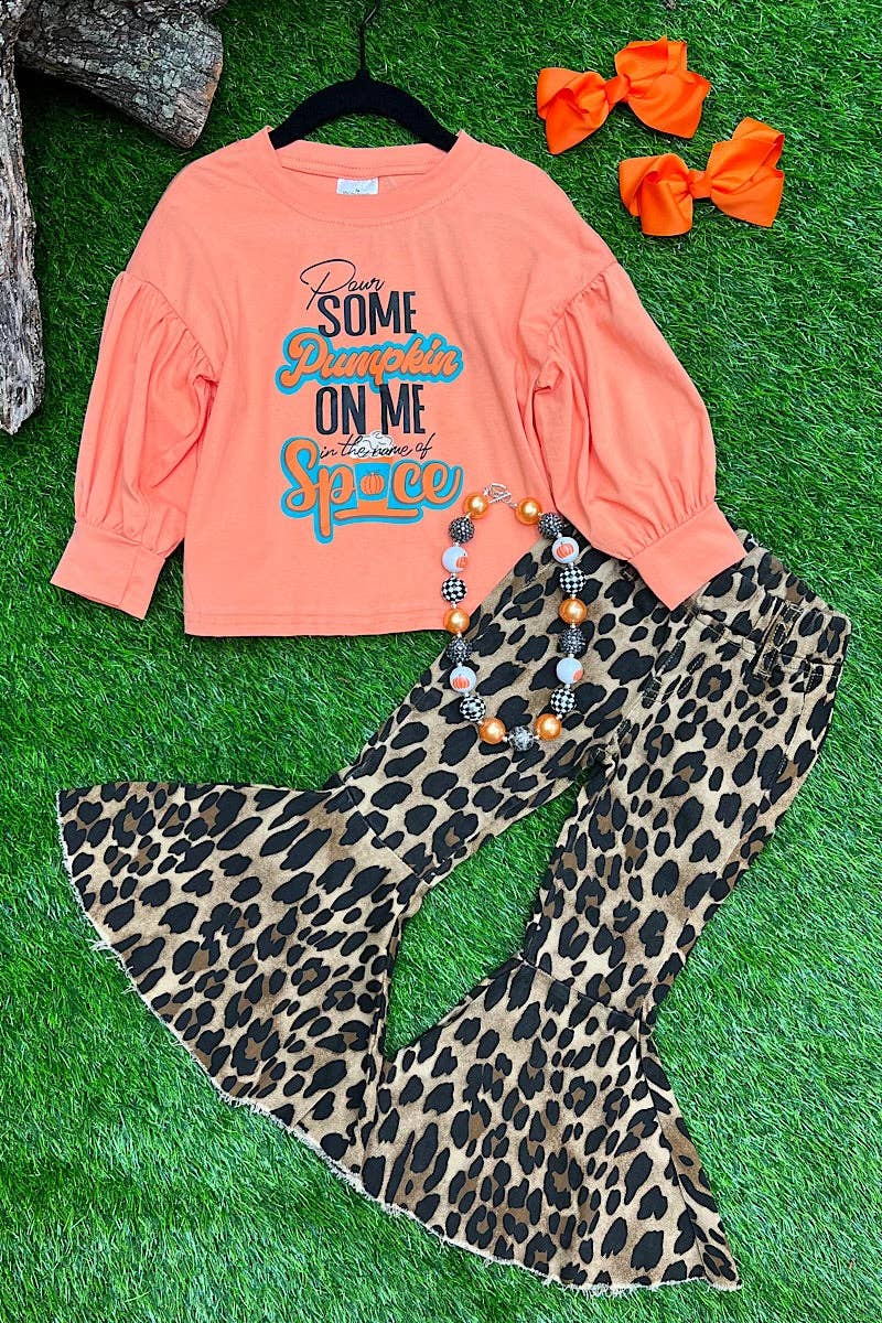 ORANGE GRAPHIC BUBBLE SLEEVE TOP. TPG451622002 AMY🍁