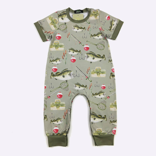 Big Mouth Bass Boy Romper