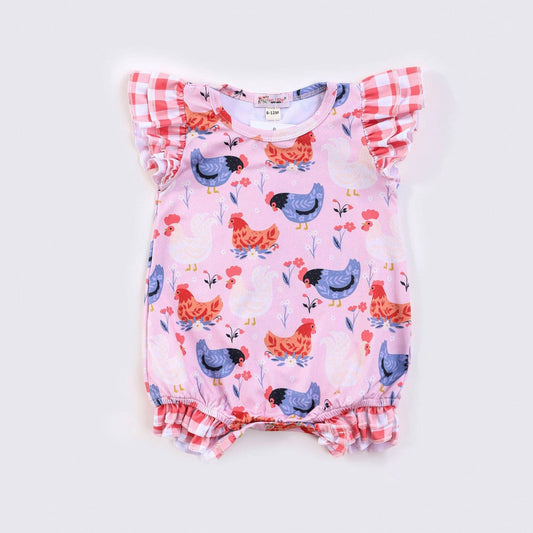 Chicken Blossom Baby Romper