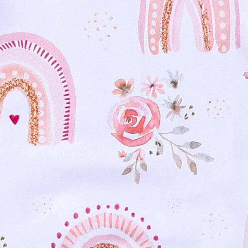 Rainbow Rosette Baby Gown