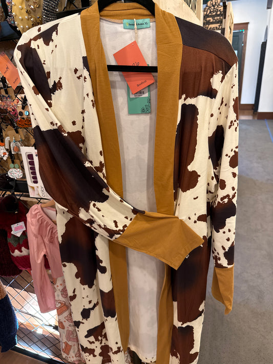 Cow Print Cardigan