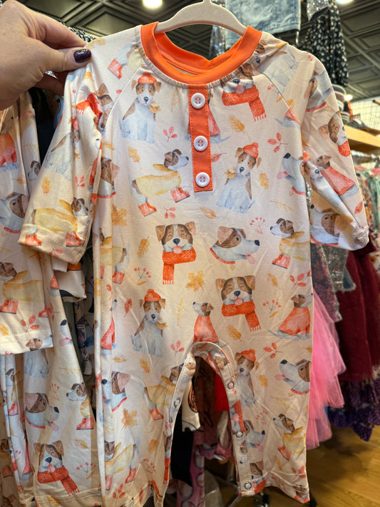 Fall Pups Romper