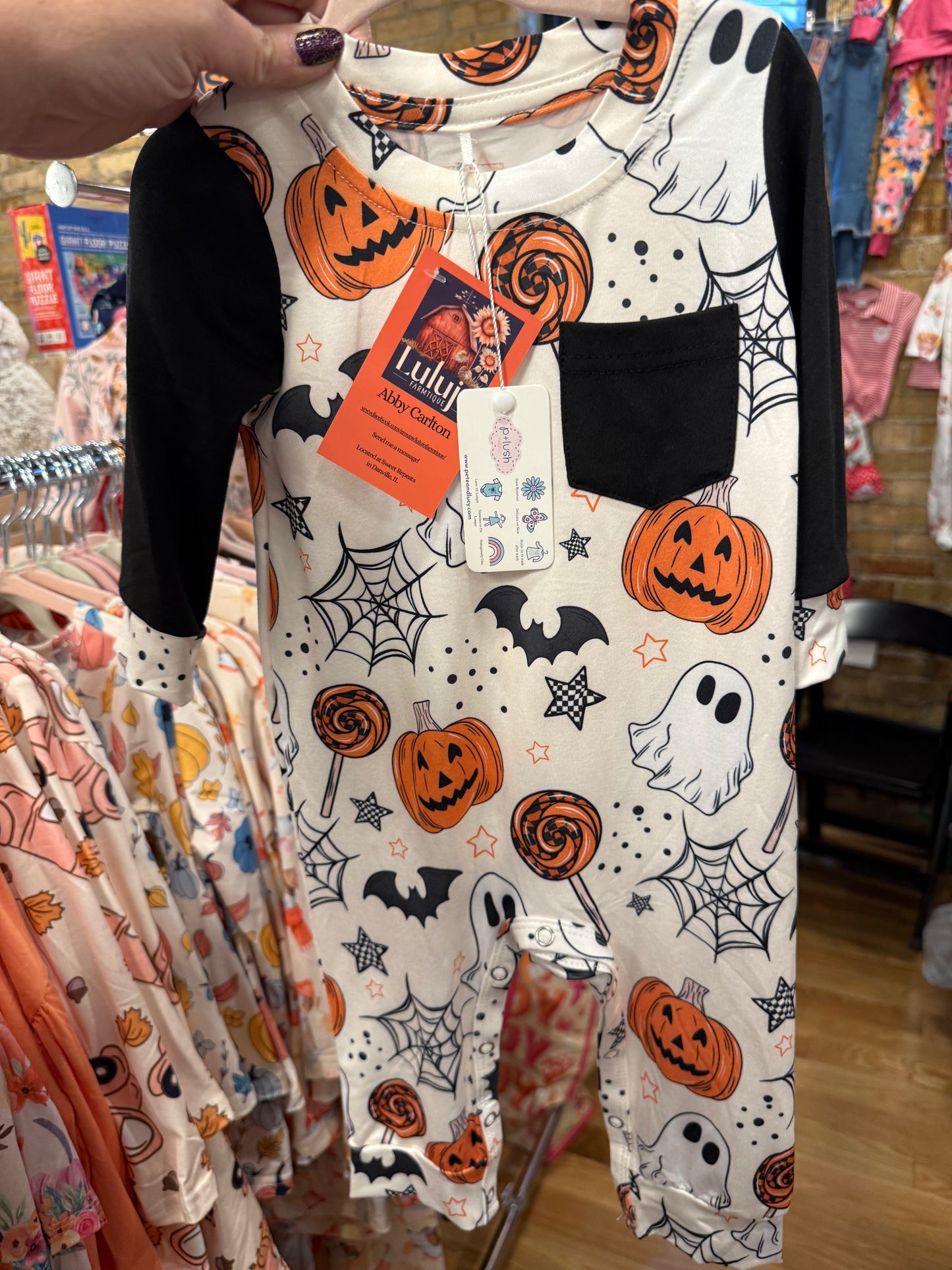 Halloween Jack- Romper-Pete and Lucy