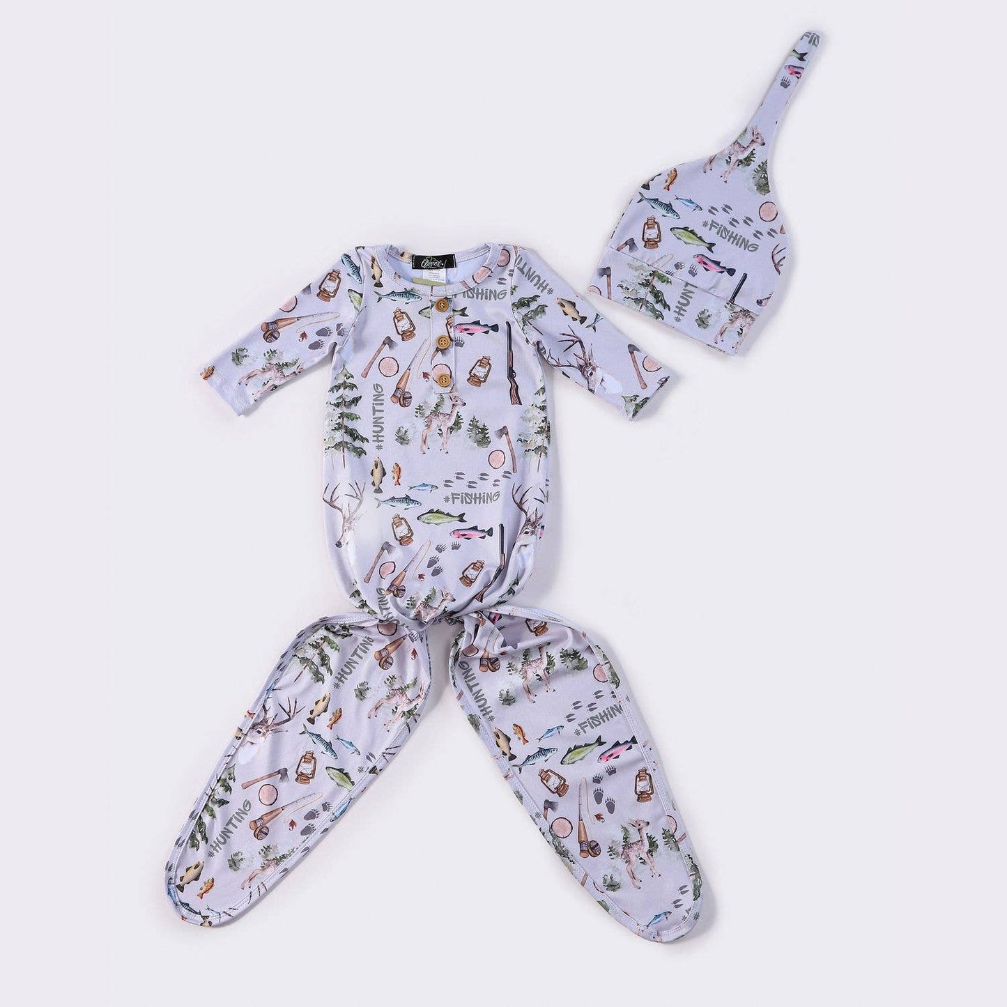 Fishing Baby Knotted Gown