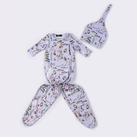 Fishing Baby Knotted Gown