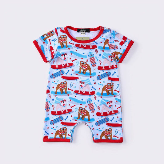 USA Bulldog Boy Romper