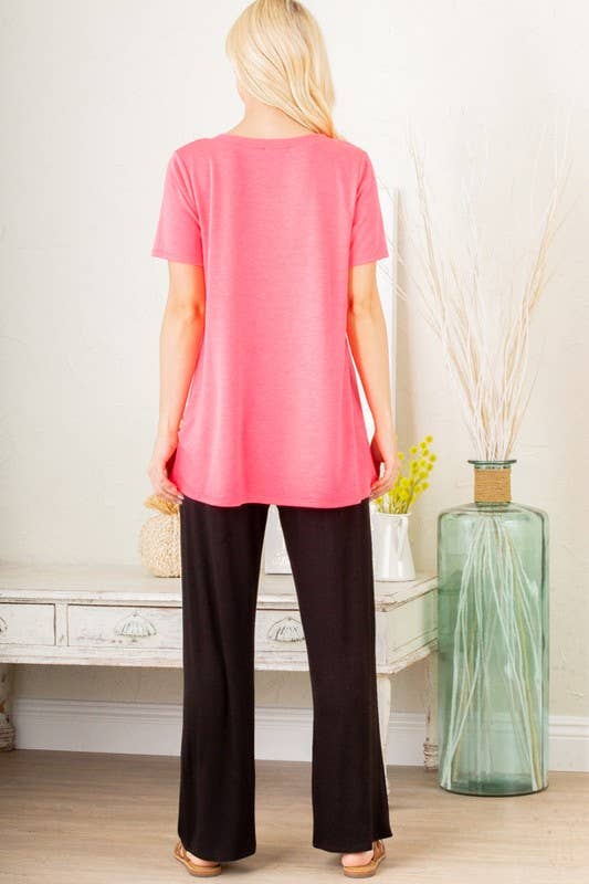 ET5127-20  V NECK WITH BAR SOLID TOP