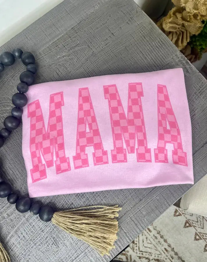 Checkered Pink Mama (Gildan Tee)