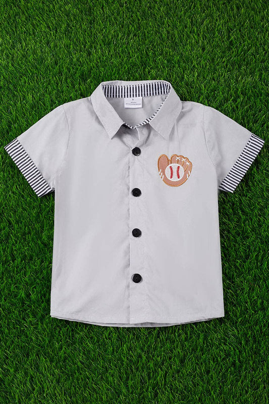 BASEBALL / GAME DAY BUTTON UP COLLAR SHIRT. TPB55113002-AMY